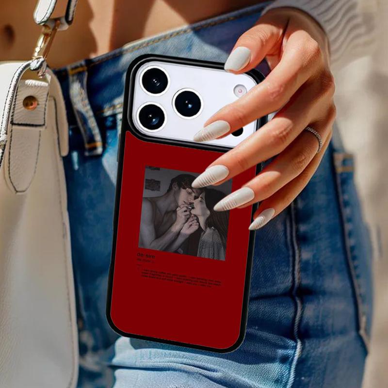 

Red Aesthetic Phone Case For iPhone 17 Air 14 15 13 12 Max Cover For Apple 16e 11 Pro Max Plus Coque iPhone 15pro