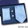 Tie Square Cufflinks 3-Piece Suit Retro Striped Hand Tie High-End Gift Box Set