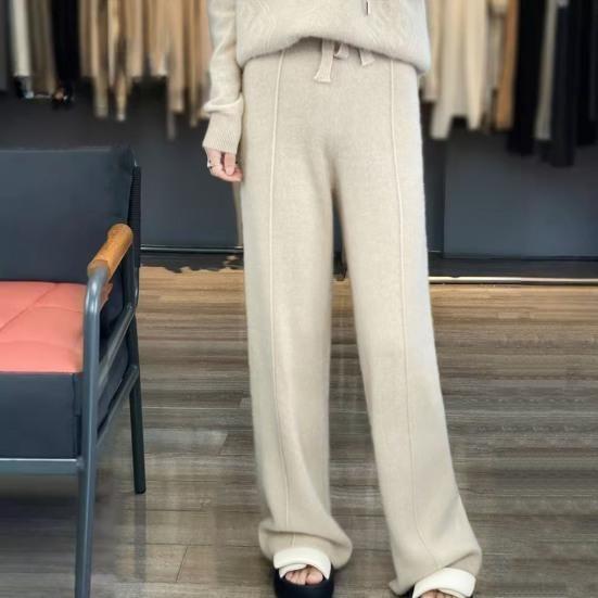 Women's Center Seam Wide-leg High-end Thick High-waisted Loose Drape Casual Pants