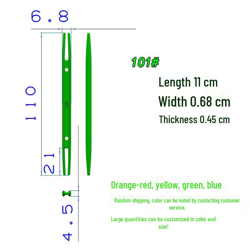 Dual-Sided Plastic Shuttle for Weaving Nets, Repairing Fishing Nets, and Multi-Purpose Line Winding Tool