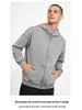 European Style 350g Cotton Hooded Distressed Zip-Up Cardigan - Unisex Trendy Jacket