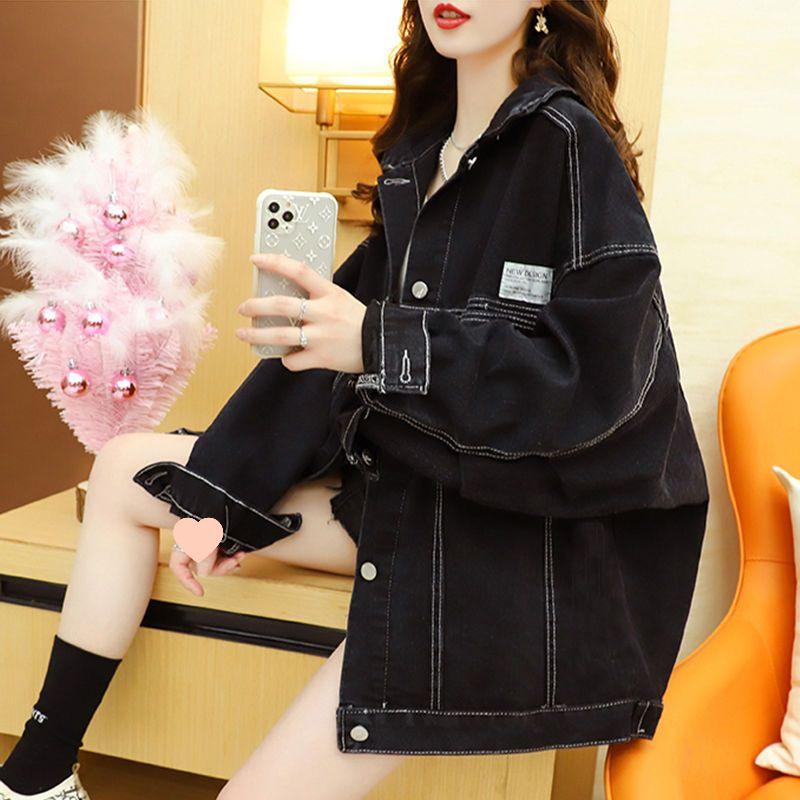 

Women s Trendy Loose Fit Denim Jacket - 2025 Spring/Autumn Collection 2XL (Recommended for 146-155 lbs)
