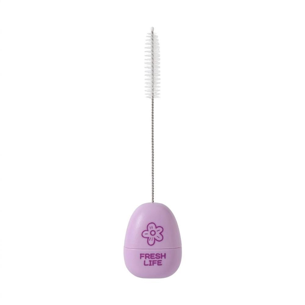 Flower Pattern 2-in-1 Straw Brush Magnetic Cup Lid Brush Cup Cap Brush Household Cleaning