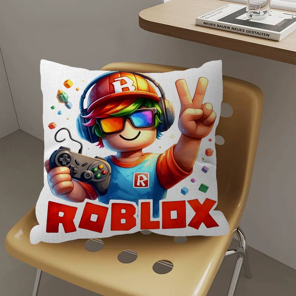 Sandbox Game R-RobloxS Cushion Cover Car Throw Pillow Case For Sofa Car Christmas Gift 40x40cm 45x45cm