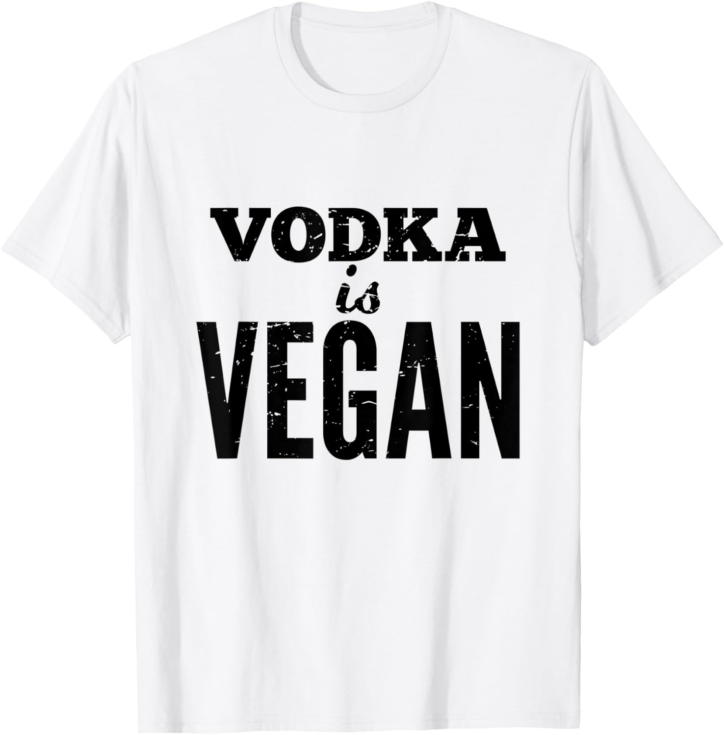 Vodka Is Vegan Funny Drinkers Vintage Vegan style T-Shirt Unisex T-Shirt S