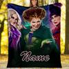 Customizable Hocus Pocus Throw Blanket – Personalized Name, All-Season Cozy Snug Blanket, Machine Washable, Personalized Blanket