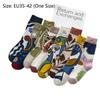 Elasticity Cotton Socks Graffiti Personality Tide Socks Fashion Middle Tube Socks  Sports