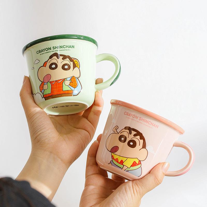 Crayon Shin-chan Cute Girls Ceramic Coffee Mug - Perfect for Home or Birthday Gift