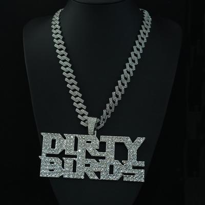 Κολιέ με Μενταγιόν Κράματος Διαμαντιού Dirty Birds - Ροκ Πανκ Ομάδα Ποδοσφαίρου Ανδρικά Κοσμήματα