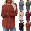 Women's Crew Neck Pullover Sweater Solid Color Casual Top