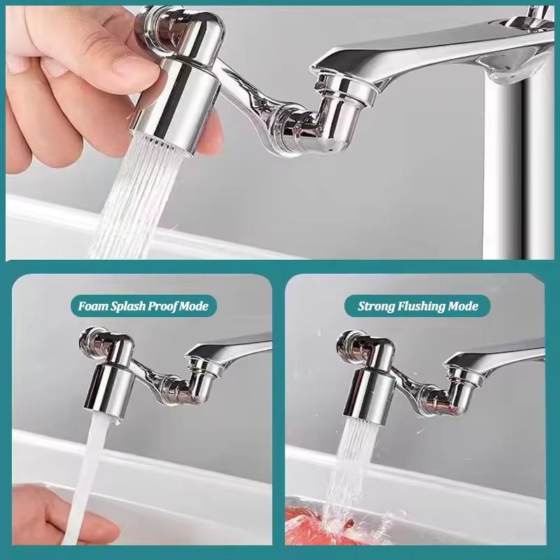 1440° Metal Universal Rotation Faucet Aerator Bubbler Nozzle Kitchen Tap Sprayer Head Adaptor Washbasin Faucet Extender NEW