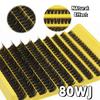 8-16mm Mixed Size D-Curl Design 80D Russian Curl False Eyelashes, Natural Soft Fluffy Cluster Fake Lashes, Wispy Smoke Effect DIY Lashes
