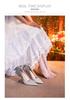 9888W-012 Xiuhui Women's High-End Crystal Pearl Wedding Heels with Sequins and Bowknot