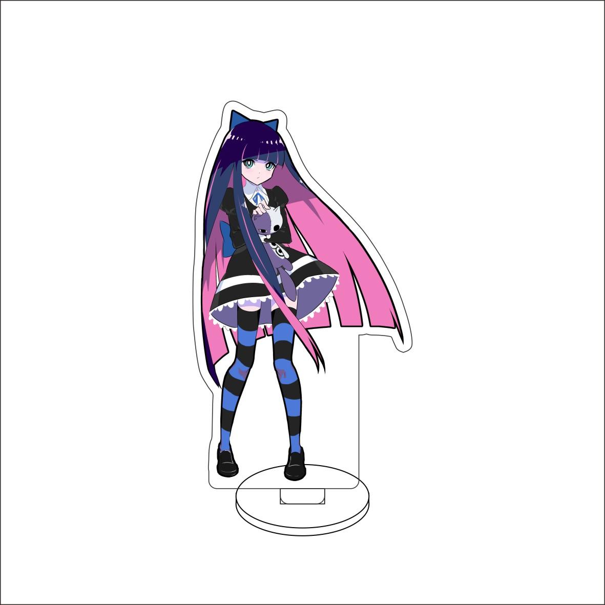10CM Anime Panty  Stocking with Garterbelt Figure Stand Model Stocking Anarchy/Scanty/ Cute Desk Decor Standing Sign Gifts 10CM