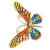 Rhinestone Brooch Colorful Fade Resistant Beautiful Elegant Women Lapel Pin for Hat Scarf Sweater Bag
