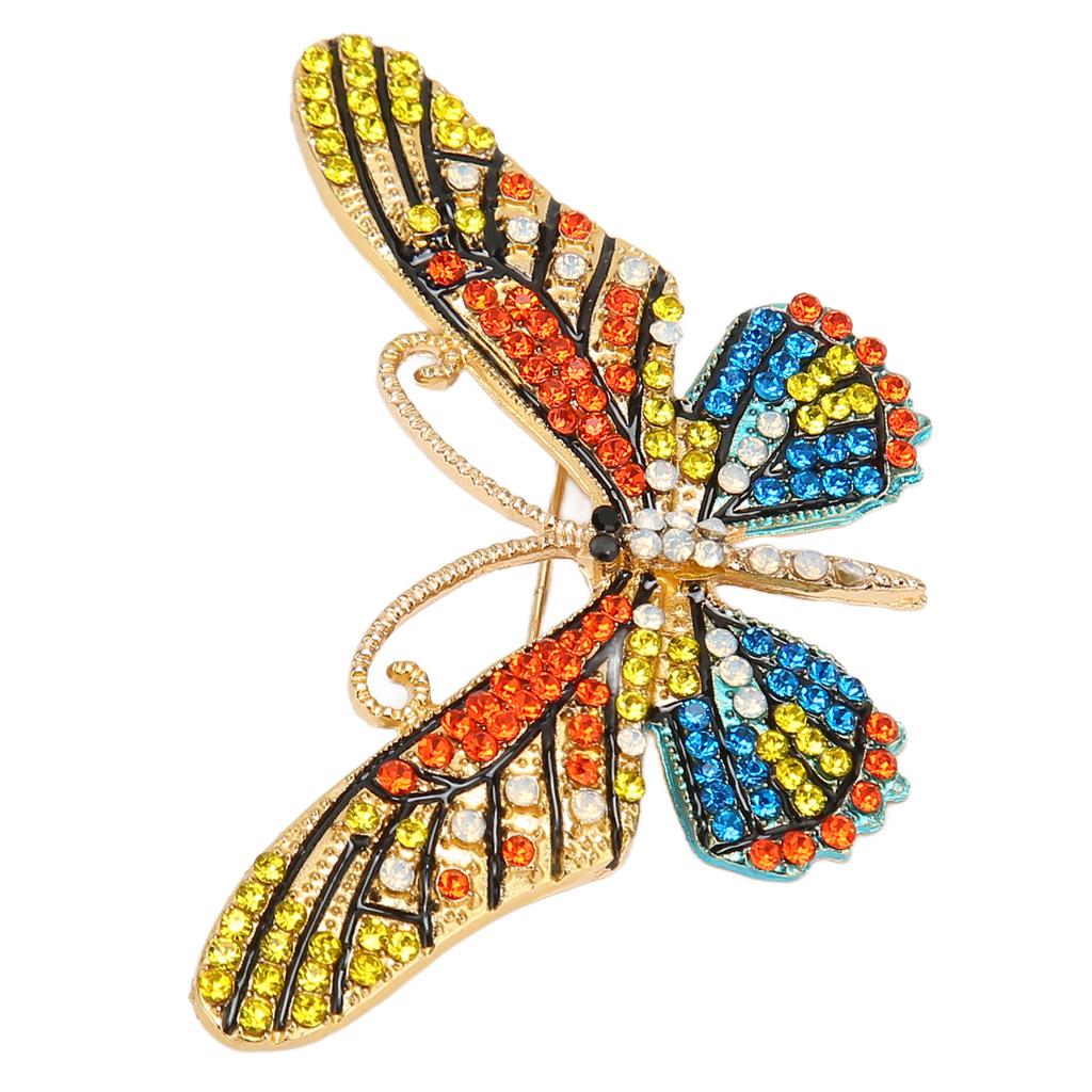 Rhinestone Brooch Colorful Fade Resistant Beautiful Elegant Women Lapel Pin for Hat Scarf Sweater Bag