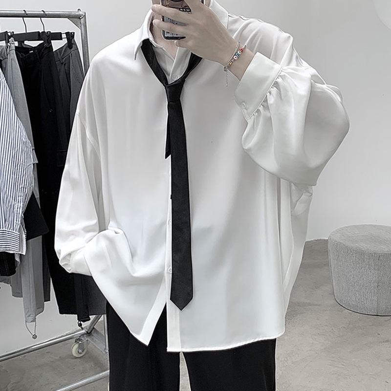 Men's Hong Kong Style Loose-Fit Long-Sleeve Fairy Top - Trendy JK Design