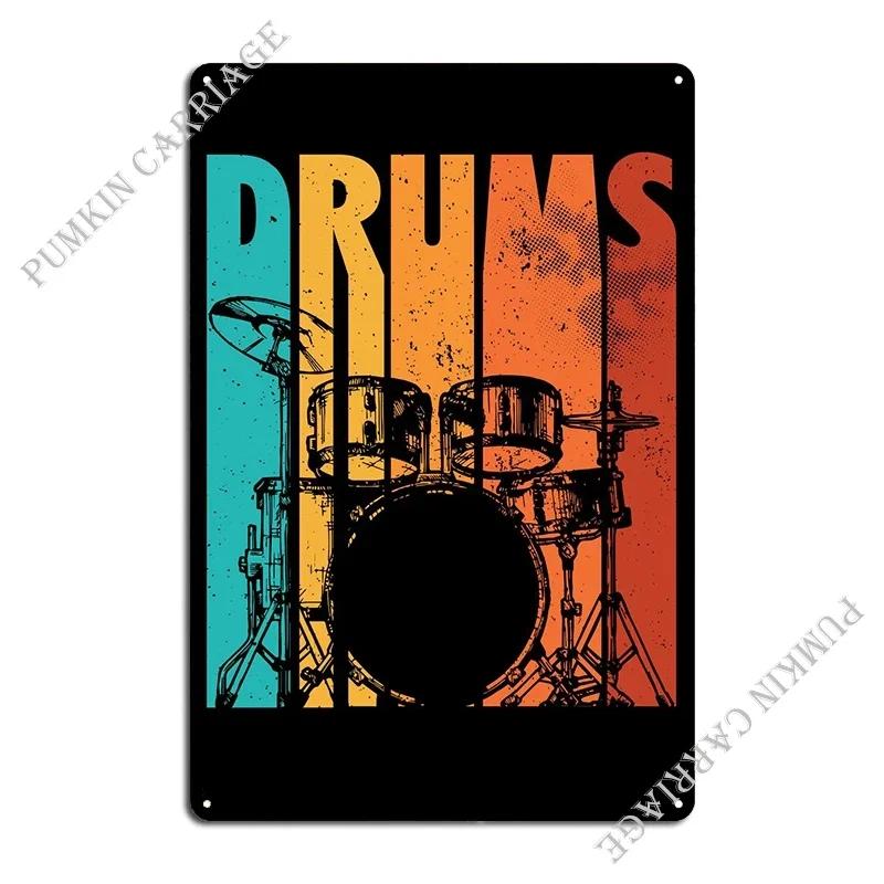Drums Drummer Gift Metal Sign Cinema Custom Cinema Designing Cinema Tin Sign Poster 20x30cm(7.8x11.8inch)