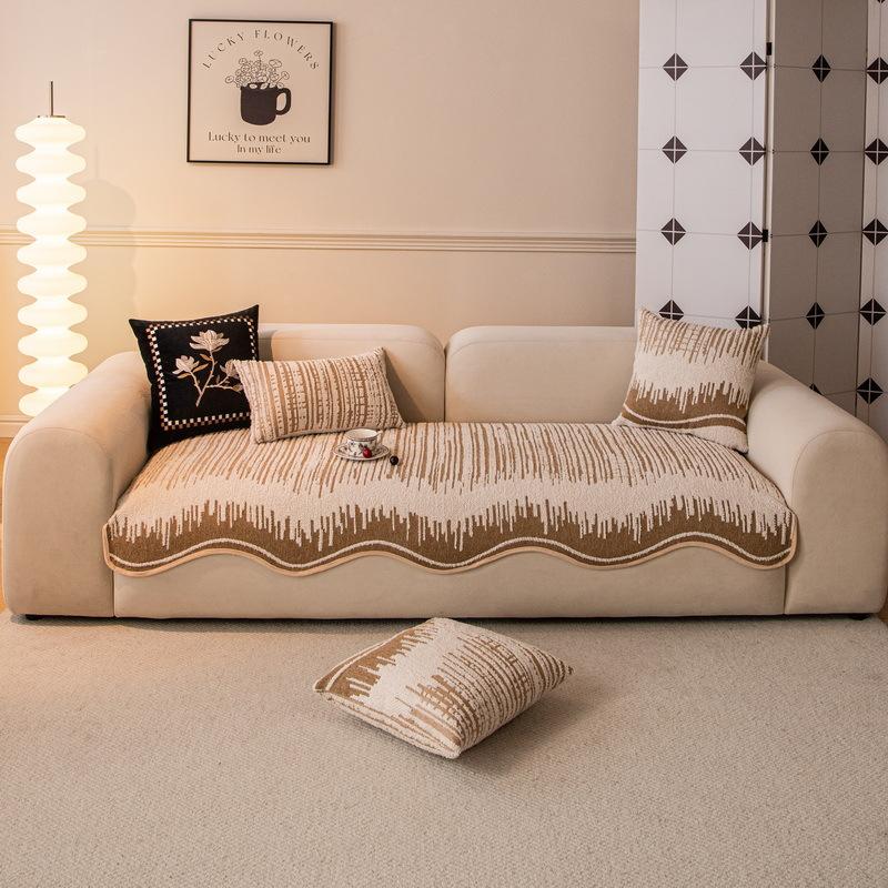 Irregular Special-Shaped Sofa Cushion Universal In All Seasons  New High-End Seat Cushion Non-Slip Straight Leather Sofa Cover