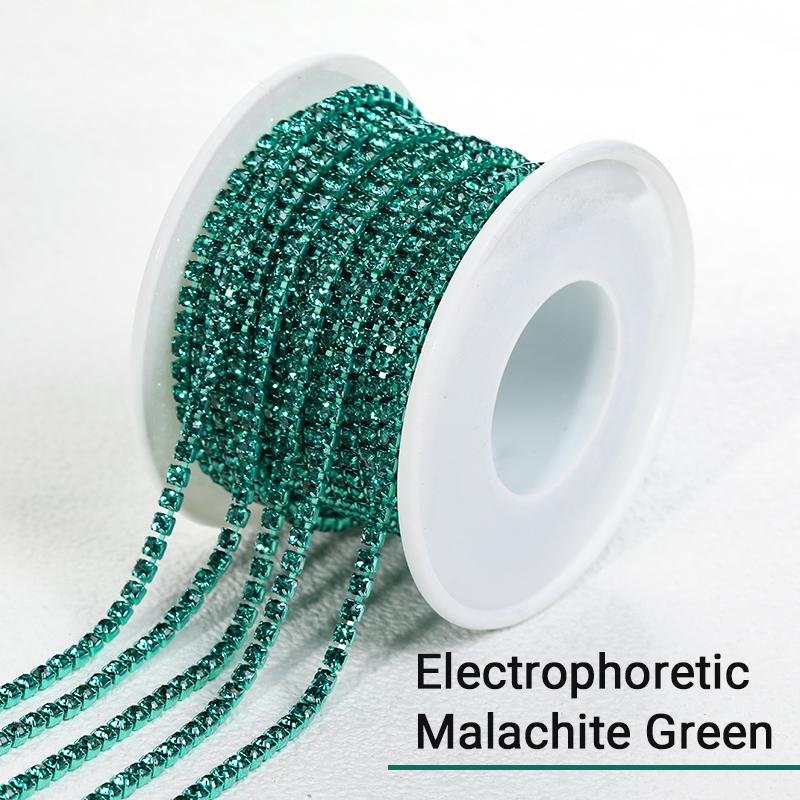 Chaîne fermée diamant cristal 50cm Couture décorative Artisanat DIY Bijoux décoratifs Chaîne à griffes cristal Chaîne à godets diamant