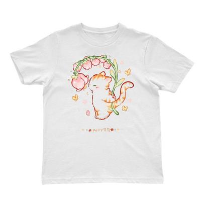 Blumen-Katzen-Shirt, Katzenliebhaber-T-Shirt, Katzen-Buch-Shirt, Geschenk für Katzenliebhaber, Geschenk für sie