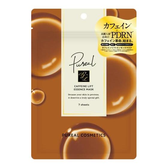 Pureal Pack Caffeine Lift Essence Mask 7 Pieces Face Pack Sheet Mask Glycerin Free