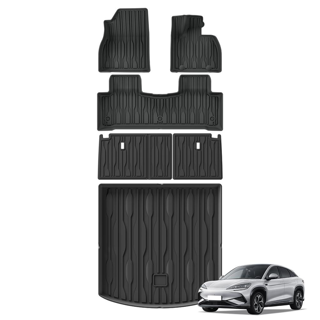 RHD for BYD Sealion 7 EV Model 2024 2025 TPE 3D Car Floor Mats Cargo Liner Pad Waterproof All Weather Accessories Black