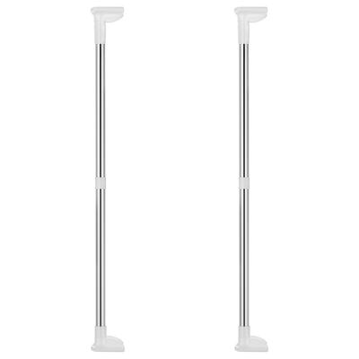 2pcs Stainless Steel Closet Rods Adjustable Heavy Duty Hanging Bars For Clothes No Drill Installation Closet Extension Rods