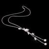 Ladies Pearl Leaves Chain Necklace