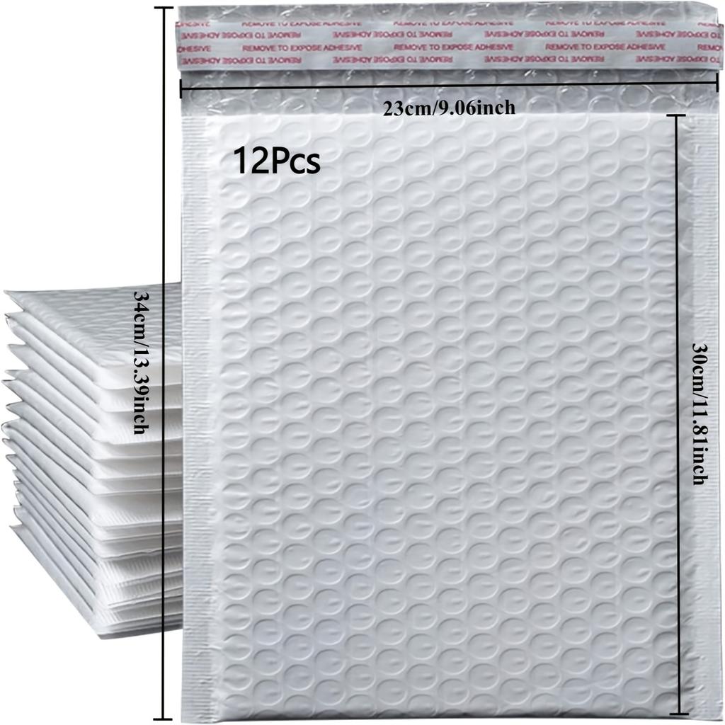 12-25 Pack Bubble Mailers Shockproof - Self-Seal Lightweight Padded Envelopes for Safe Shipping Jewelry, Phones, Gifts & Fragile Items