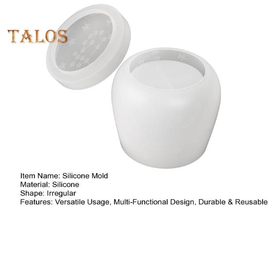 Jars Resin Molds with Lid Silicone Mold Candle Holders for Concrete Cast Wax Leak Prevention Cement Holder Holiday Decorations Table Centerpiece