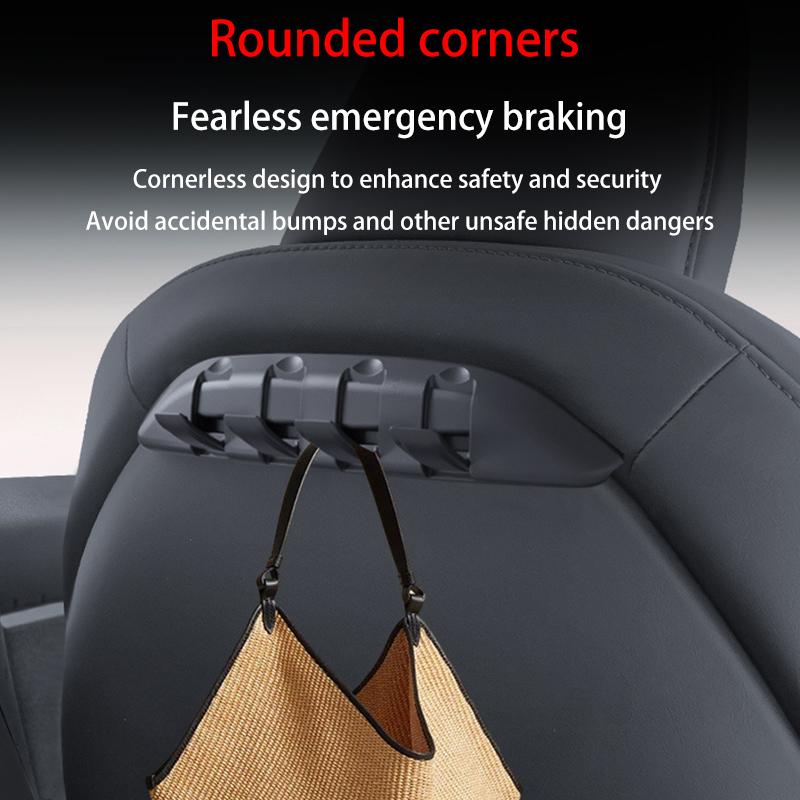 cfseh5 For Tesla Model Y Juniper 2025/Tesla Model 3/Y 2017-2026+ ABS Multi-Functional Rear Seat Folding Hidden Hook High-Capacity Hooks