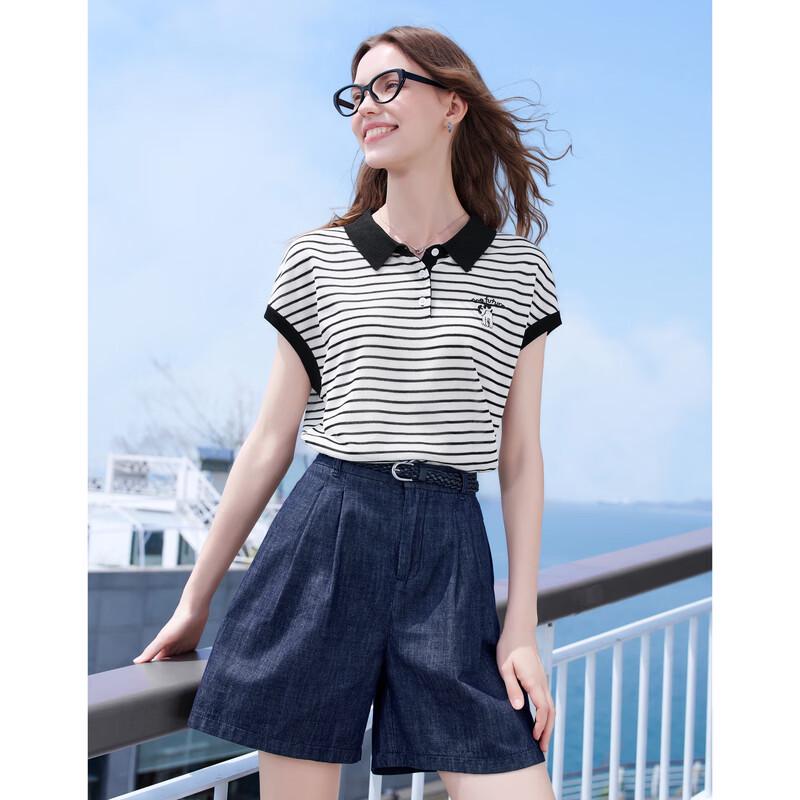 Betu Women's A-Line High-Waisted Denim Shorts
