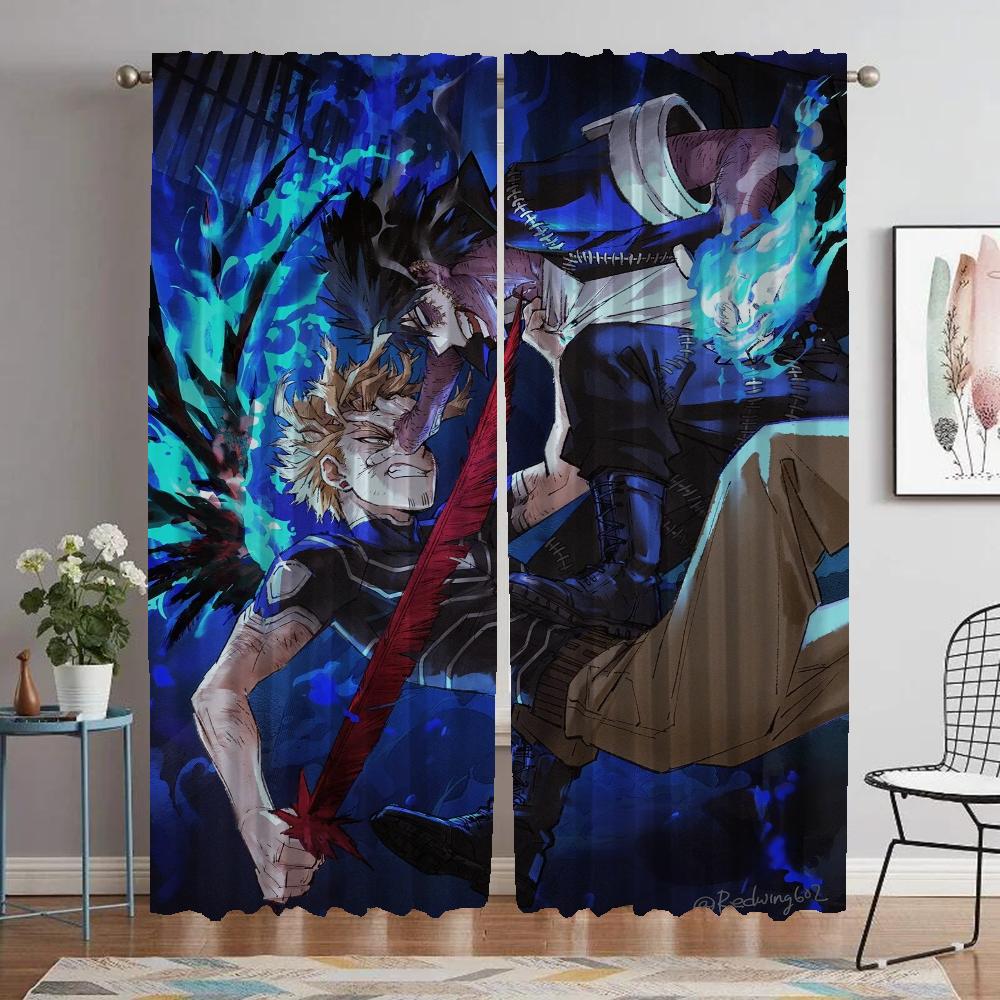 Závěsy do ložnice My Hero Academia Elegantní pokojové závěsy 2 kusy Halloweenská dekorace Závěsy do obývacího pokoje Stínítka Dělící stěna