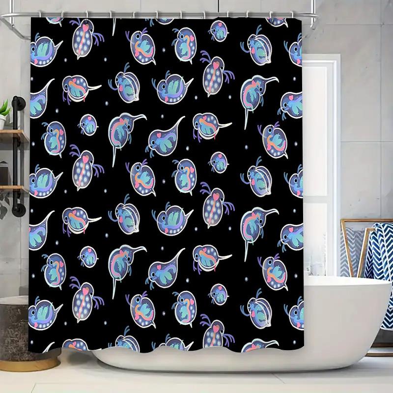 

Cute Bird Shower Curtain Cartoon Animal Pattern Bathroom Decor Waterproof Fabric Washable Home Textile Living Room Wall Hanging 90x180cm