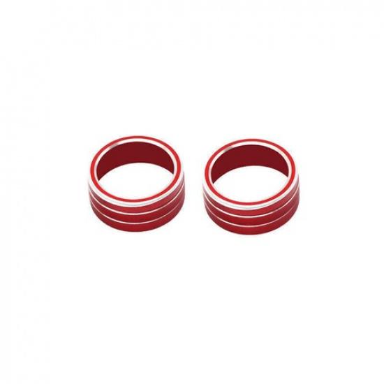 For Nissan Altima -2024 Red Alloy Center Console AC Switch Knob Ring Trim 2X