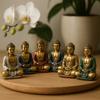 Buddha Statues Gold Mini Set of 6