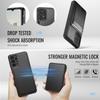 For Samsung Galaxy A13 4G/Galaxy A13 5G Magnetic Case JEEHOOD J10 Leather Back Phone Cover with Detachable Card Holder Kickstand