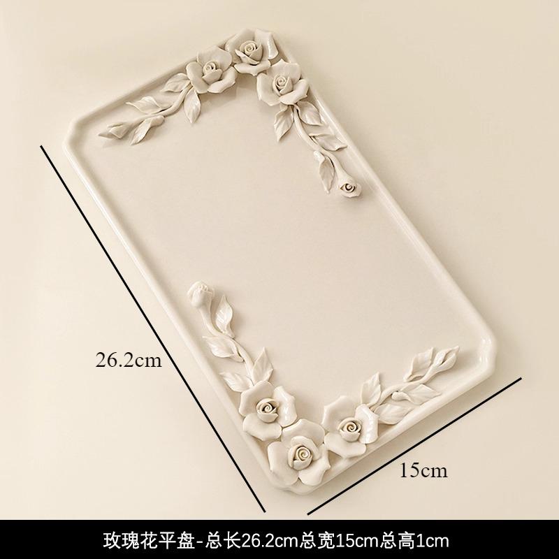 Camellia Ceramic Tableware Hydroponic Vase Ornament High Footed Plate Dining Plates Coffee Cup Storage Jar Show Plate Snack Bowl