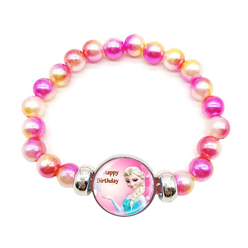 Frozen Princess Elsa Rainbow Beaded Retractable Children's Bracelet