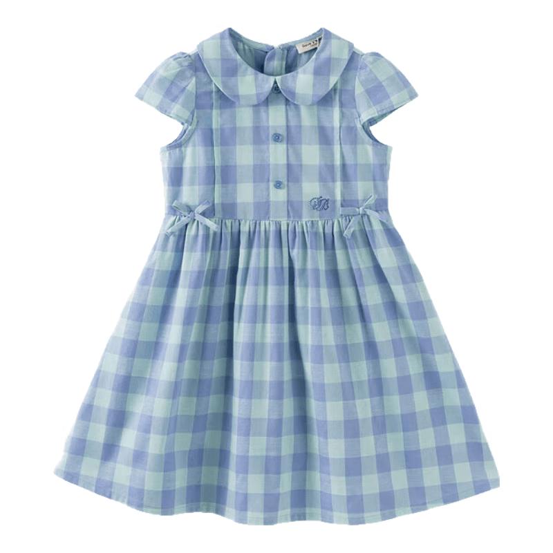 David Bella Girls Plaid Princess Dress 140cm