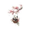 Panda Flower Wall Sticker for Bedroom Bedside Background Renovation Home Decor
