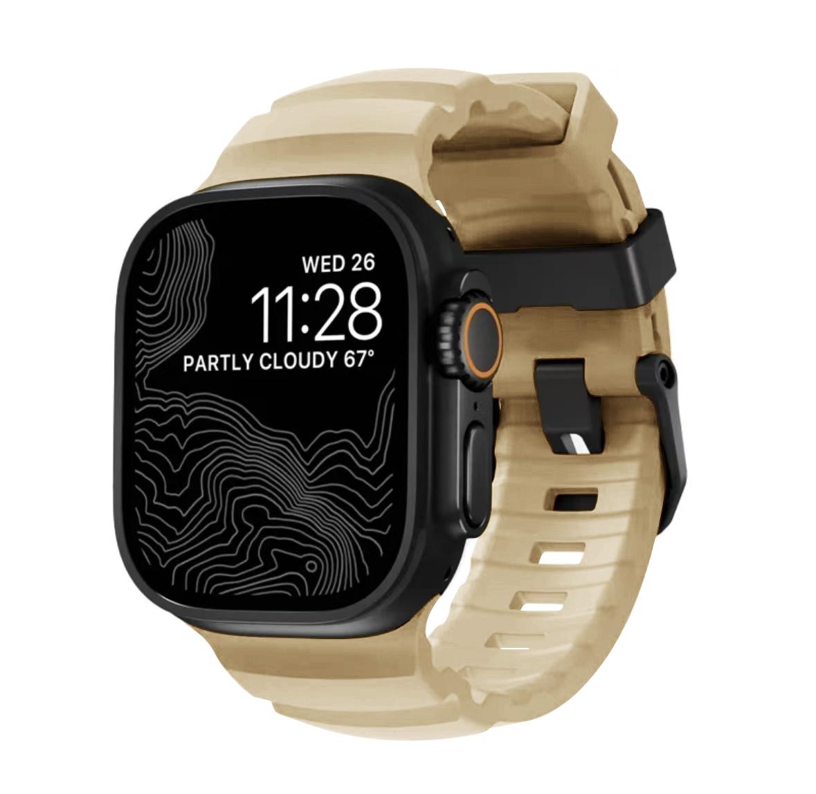 

НОВИЙ спортивний силіконовий ремінець для Apple Watch Ultra 3 11 10 9 8 7 6 SE3 Титановий металевий браслет-ремінець для iWatch 42мм 44 45 46мм 49мм Ultra 1 2 3 49mm