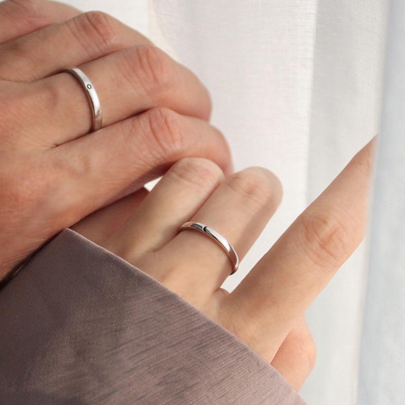 2 Stück Sonne Mond Partnerringe Offener Verstellbarer Ring Gegenseitig Liebende Ringe Hochzeitsschmuck Ring Freunde Geschenk Passend für die meisten Frauen Männer