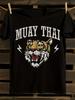 Muay Thai Tiger Kickboxing T-Shirt Mens Tshirt Womens Tshirts with Letters Print Short Sleeves T-Shirt Casual Street Tee Shirt Top