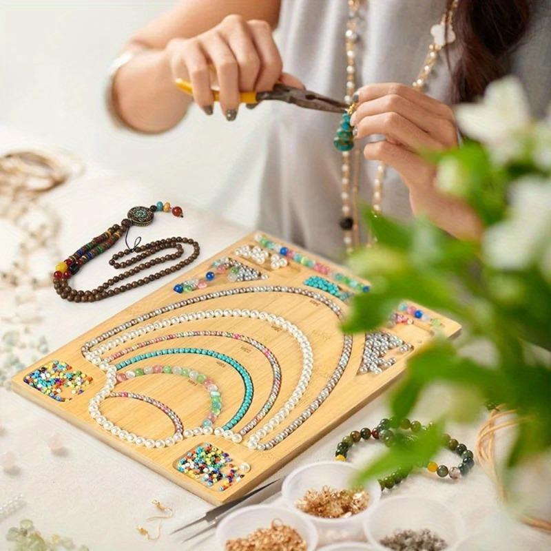1PC Versatile Bead Board Tray Set for DIY Jewelry Making Flocked Surface Eco-Friendly for Bracelet and Necklace Craft.