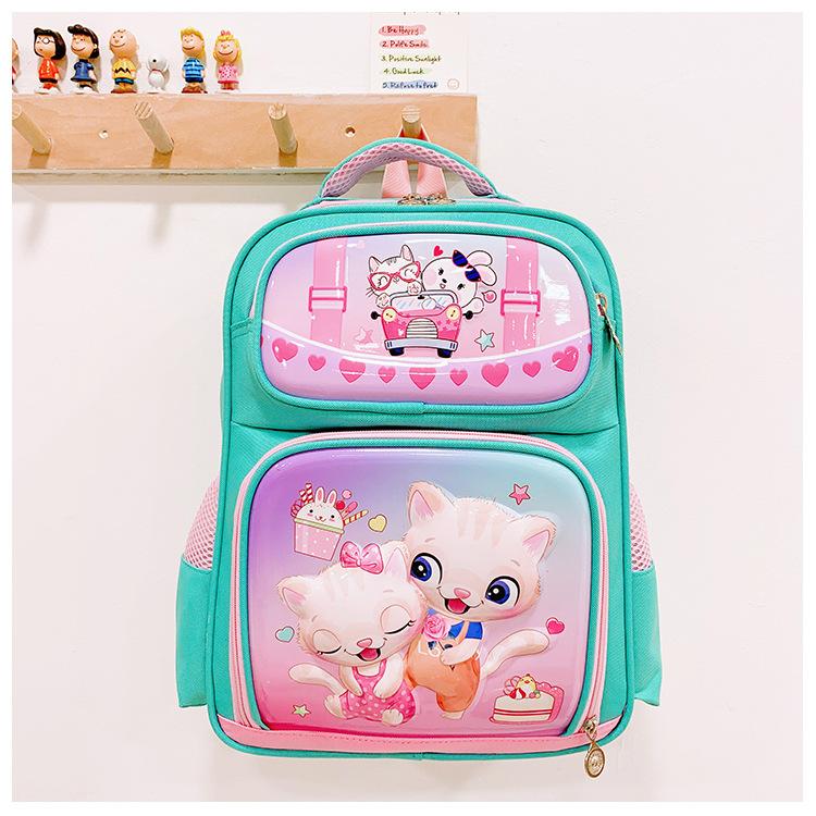 School BagsNew primary school first, second and third grades cute cartoon backpack mermaid dinosaur hard shell bag