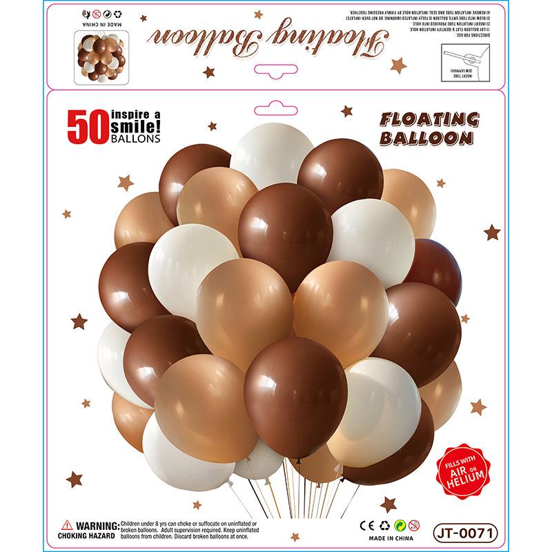 50-teiliges mattes Ballon-Set zur Geburtstagsfeier-Dekoration