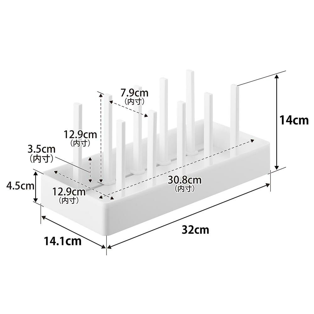 Yamazaki Adjustable Pot Lid Frying Pan Storage W32 of 1360mm x 2 Under-Sink & Stand, (Set 2), Tower, Black,