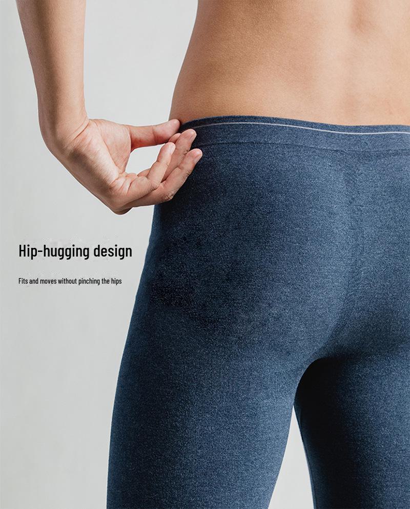 Men's Thin Seamless Toyobo Silk Trousers - Elastic, Warm, Large Size, Nude Feel - Ideal for Autumn and Winter.